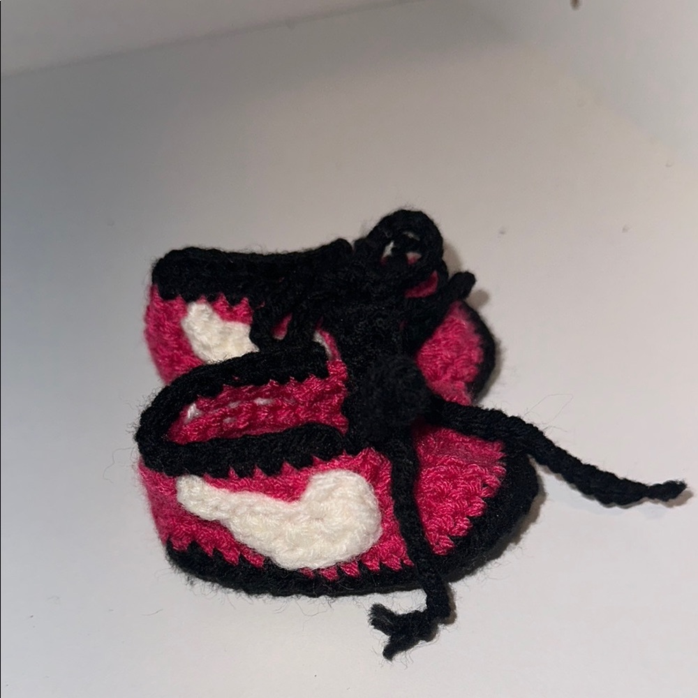 Handmade Pink and Black Kids Shoes